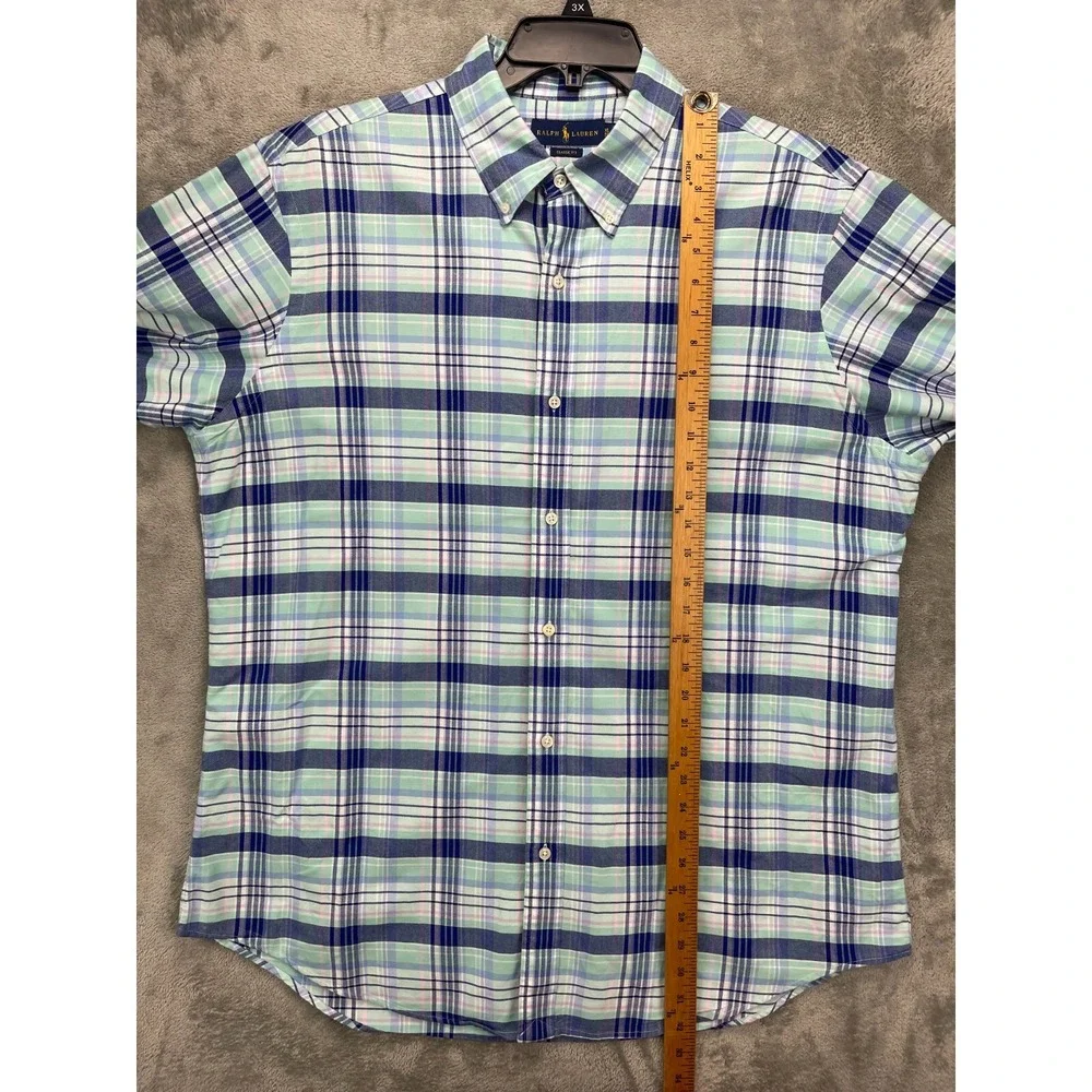 Ralph Lauren Men's Classic Fit Shirt XL Long Sleeve Multicolor Plaid Button‎ Up